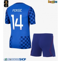 Maglie da calcio Croazia Ivan Perisic #14 Seconda Maglia Bambino Mondiali 2026  Manica Corta + Pantaloni corti)